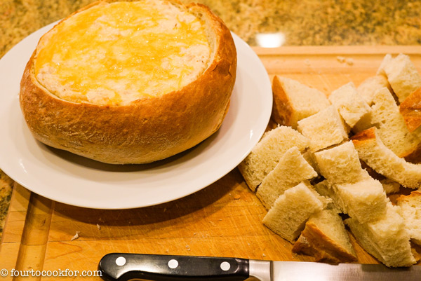 Cream of Shrimp Soup Dip in a Bread Bowl - My Turn for Us