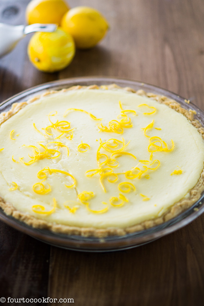 Lemon Cheesecake Pie - Four to Cook For